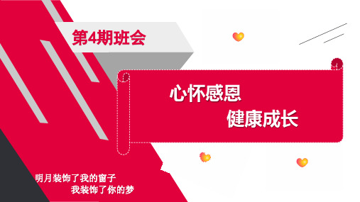 心怀感恩健康成长课件高三上学期感恩教育主题班会(2024第4期)