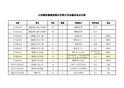 煤矿运输台账