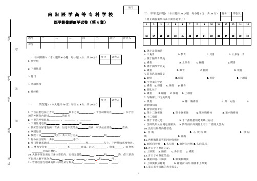 医学影像解剖学试卷4