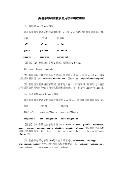 英语形容词比较级的用法与构成规则2