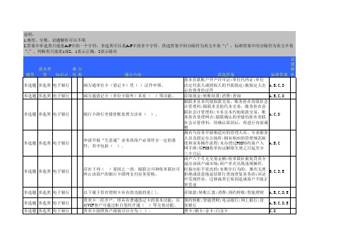 农村信用社客户经理题库：电子银行