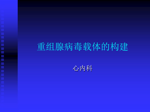 〖医学〗重组腺病毒载体的构建