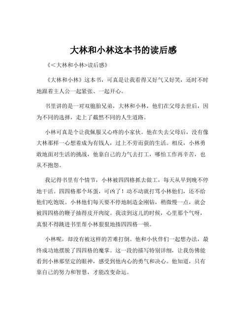 大林和小林这本书的读后感