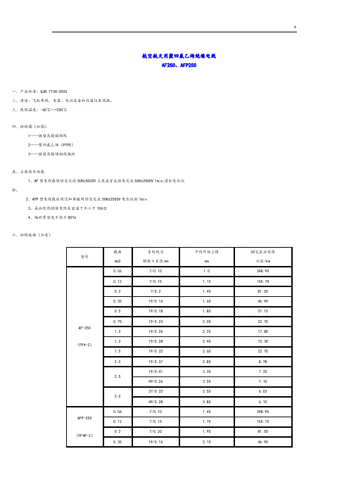 高温导线规格和安全电流计算