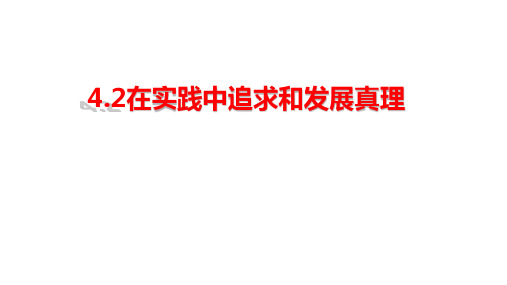 2023-2024高中政治统编版必修四4.2 在实践中追求和发展真理