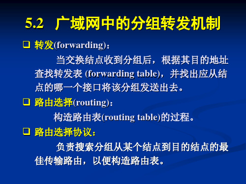 广域网中的分组转发机制