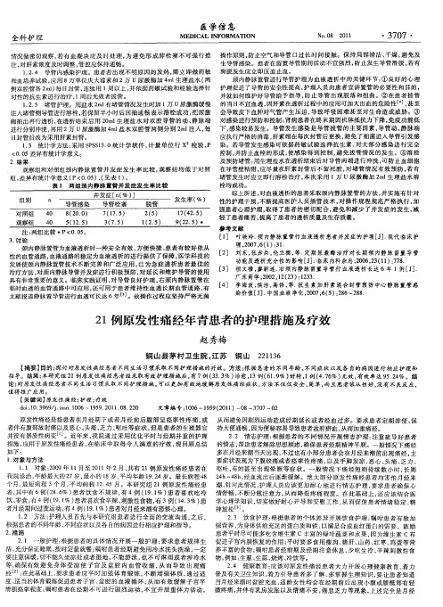 21例原发性痛经年青患者的护理措施及疗效