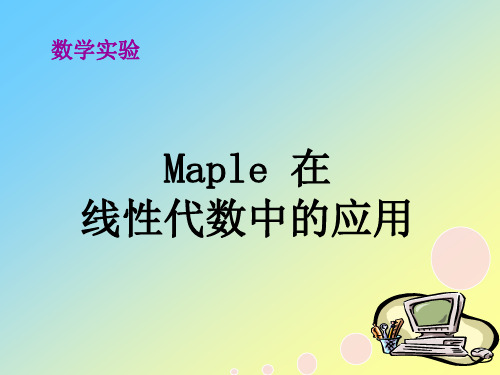 maple在线性代数中的应用