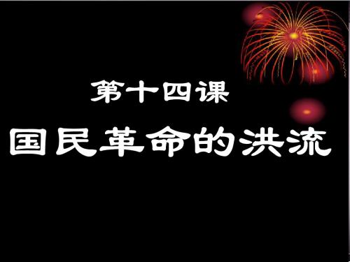 北师大版八年级上册第十四课 国民革命的洪流