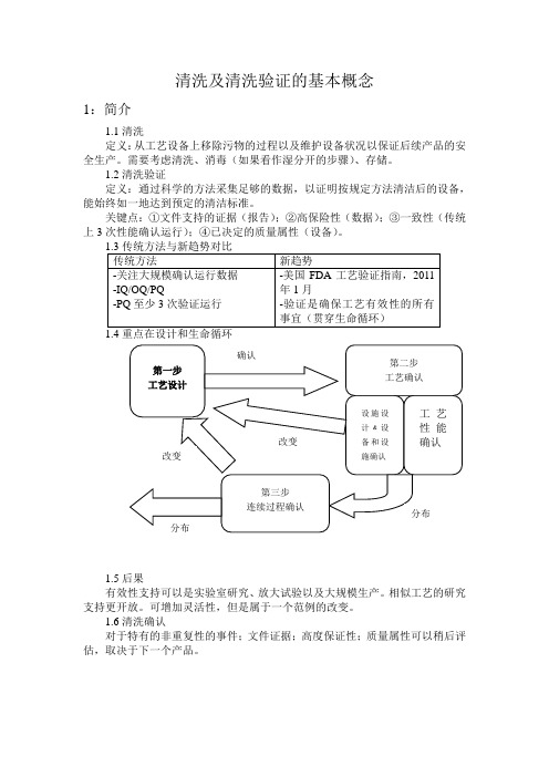 清洗及清洗验证的基本概念