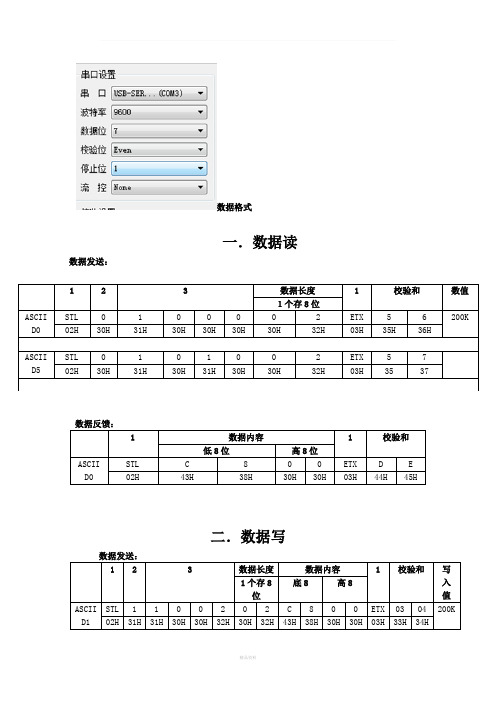 三菱FXPLC与PC通信协议