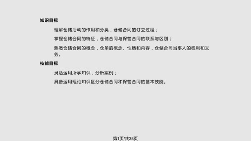 物流法律法规仓储法律法规PPT课件