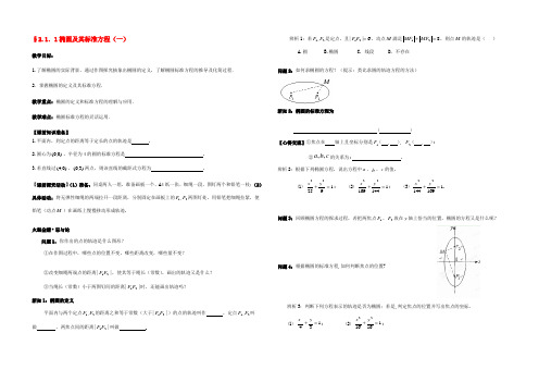 高中数学 2.1椭圆及其标准方程教案 新人教A版选修1 1 教案