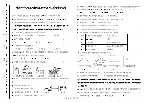 江西省赣州市中心城区六校联盟2018届九年级下学期联考化学试题
