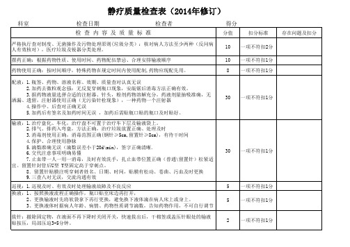 静疗质量标准