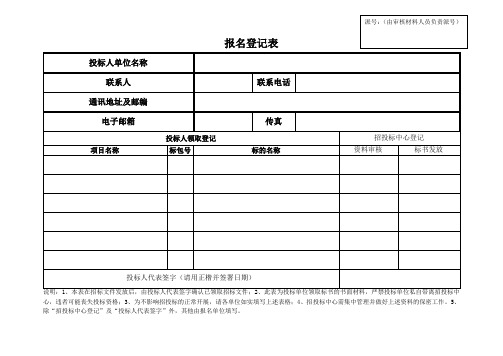 报名登记