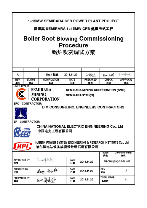 锅炉吹灰器调试程序