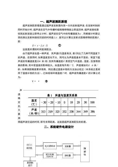 超声波传感器测量距离