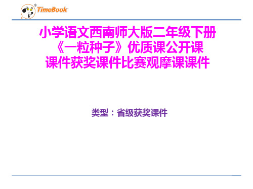 小学语文西南师大版二年级下册《一粒种子》优质课公开课课件获奖课件比赛观摩课课件B016