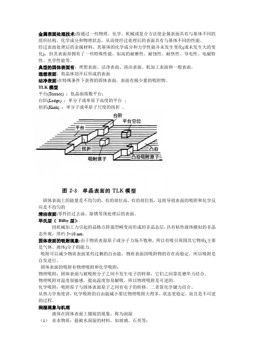 材料表面工程重点