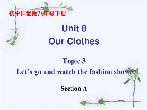 仁爱英语初中八年级下册Unit8-Topic-3-Section-A课件