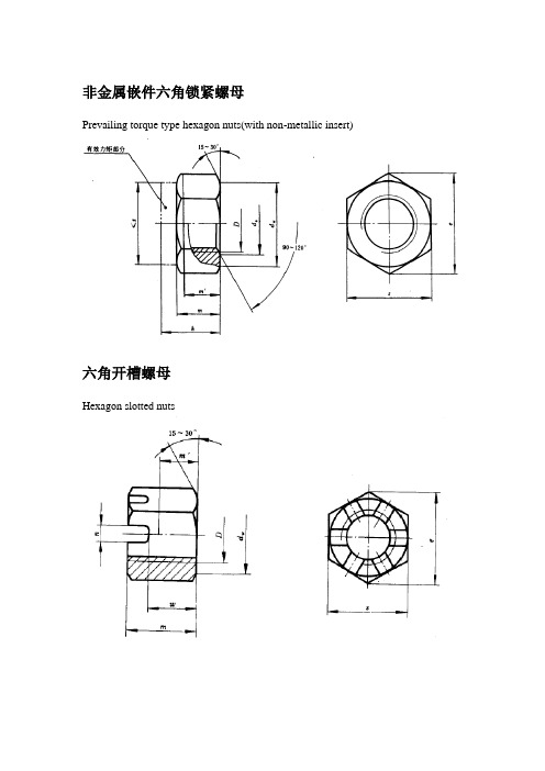 紧固件中英文对照表(Terminology for fastener)