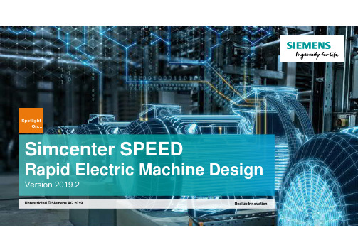 Simcenter SPEED Rapid Electric Machine Design 2019