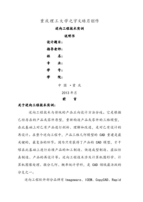 逆向工程技术实训报告模版