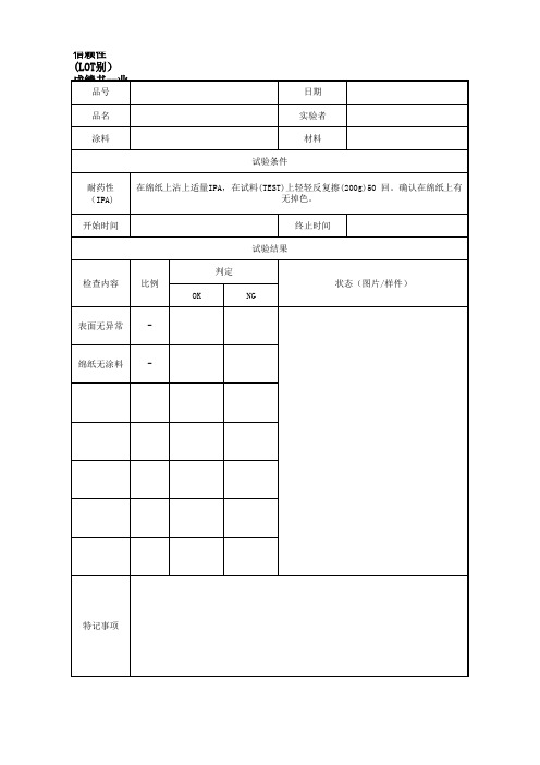 电镀表格样式