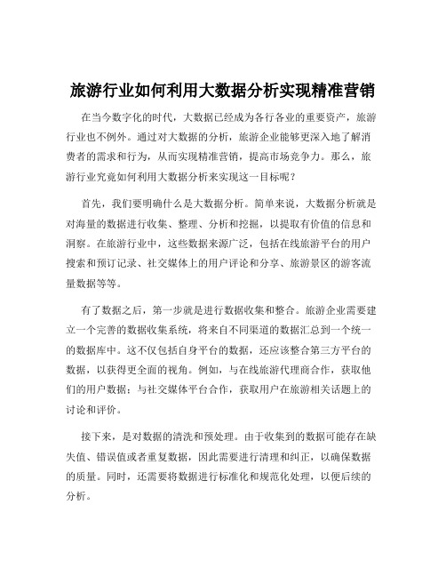 旅游行业如何利用大数据分析实现精准营销