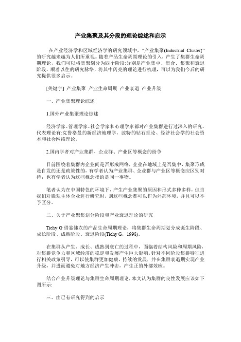 产业集聚及其分段的理论综述和启示