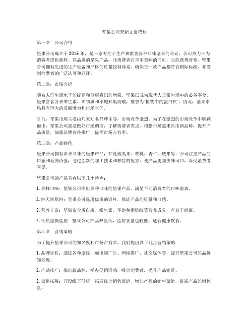 坚果公司营销文案策划