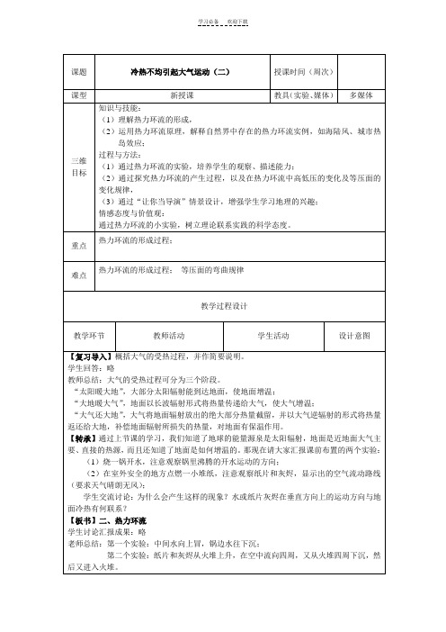 热力环流教案