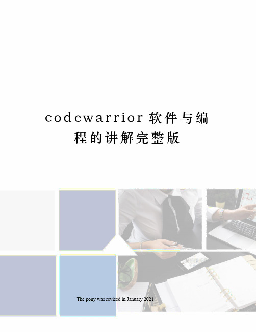 codewarrior软件与编程的讲解完整版