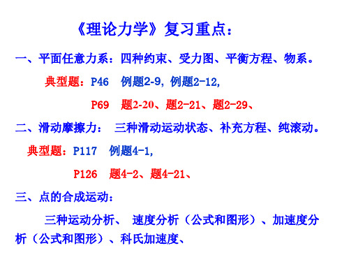 理论力学考试重点题型