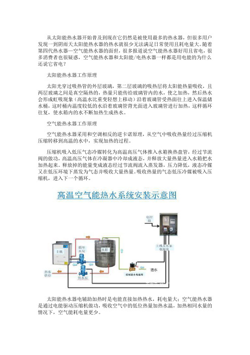 太阳能热水器和空气能热水器有什么区别？