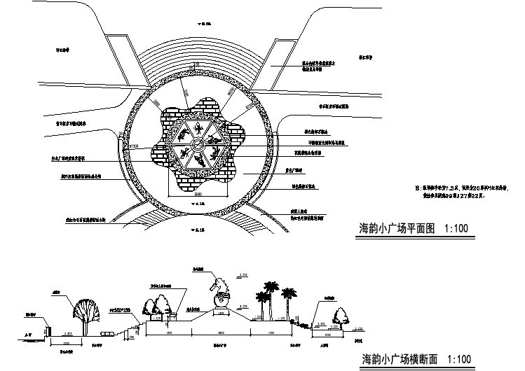 【设计图纸】景点景观竖向设计施工图025(精选CAD图例)