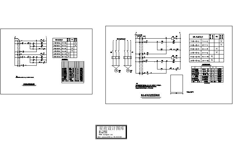 电机一用一备二次接线CAD图