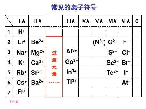 常见的离子符号