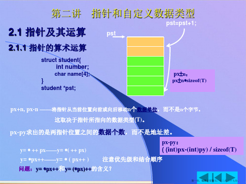 第二讲 指针和自定义数据类型ppt课件