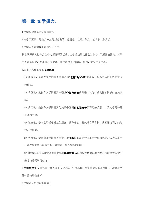 文学概论00529 自考重点整理