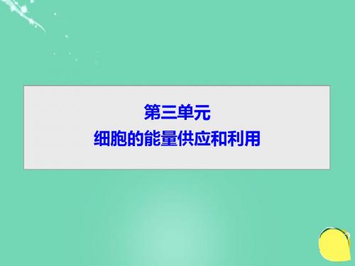 2017高考生物一轮复习 第3单元 细胞的能量供应和利用 第1讲 酶和ATP课件
