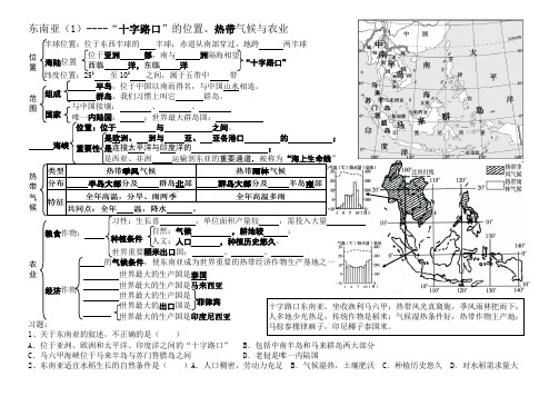 人教七下第七章 我们邻近的地区和国家--第二节东南亚学案