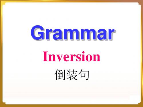 U4 Grammar 倒装句