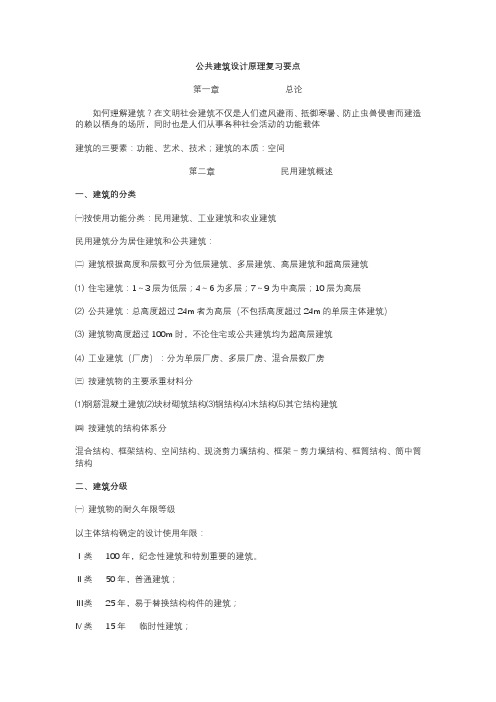 公共建筑设计原理复习要点