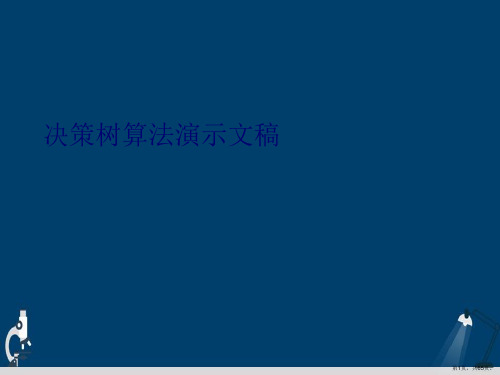 决策树算法演示文稿