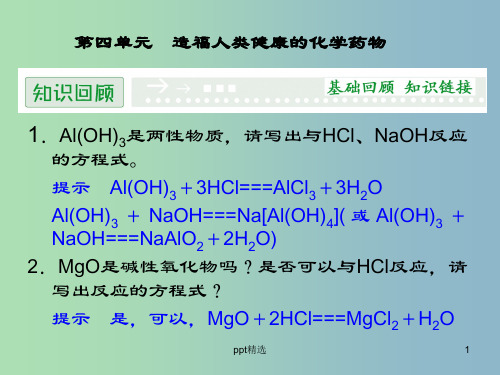 高中化学 2.4造福人类健康的化学药物课件 苏教版选修1