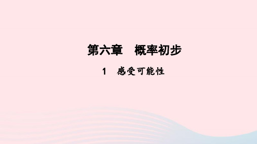 七年级数学下册第六章概率初步1感受可能性作业课件新版北师大版