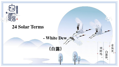 24 Solar Terms - White Dew(白露)-中国文化之24节气课件 小学英语