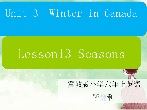 冀教版六年级上lesson 13 seasons